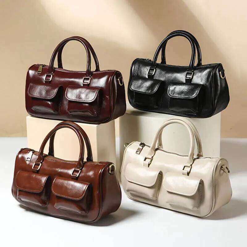 Designer Bag Luxury Bag Vintage Women's Shoulder Bag 100% Genuine Leather Rectangular Designer Cowhide Handbags Crossbody Bags For Women