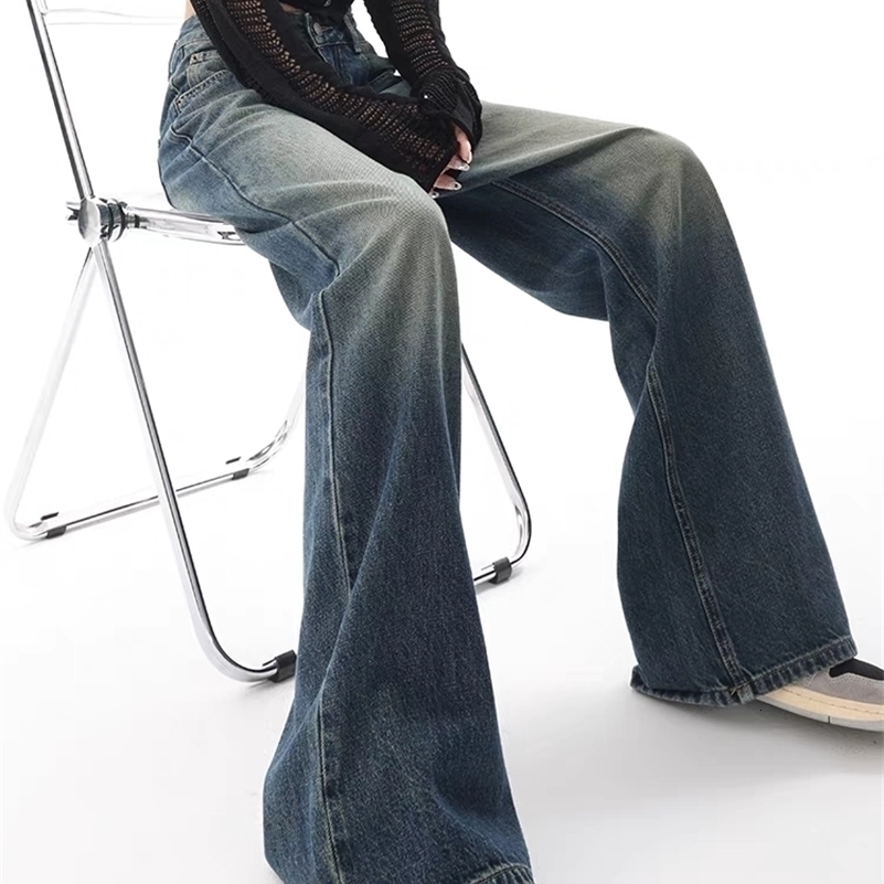 Duomofu Autumn Vintage Chicly Slim Button Female High Waisted American Basic Simple Casual Fashion SXL Baggy Jeans Women Z260313