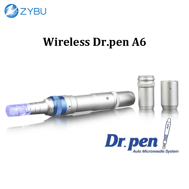 DrPen A6 Pro Dermapen for Micro Needling - Portable Battery-Powered Derma MTS Tool 2 Sets of Acne Scar Treatment 12Pins Cartridges Skin Care