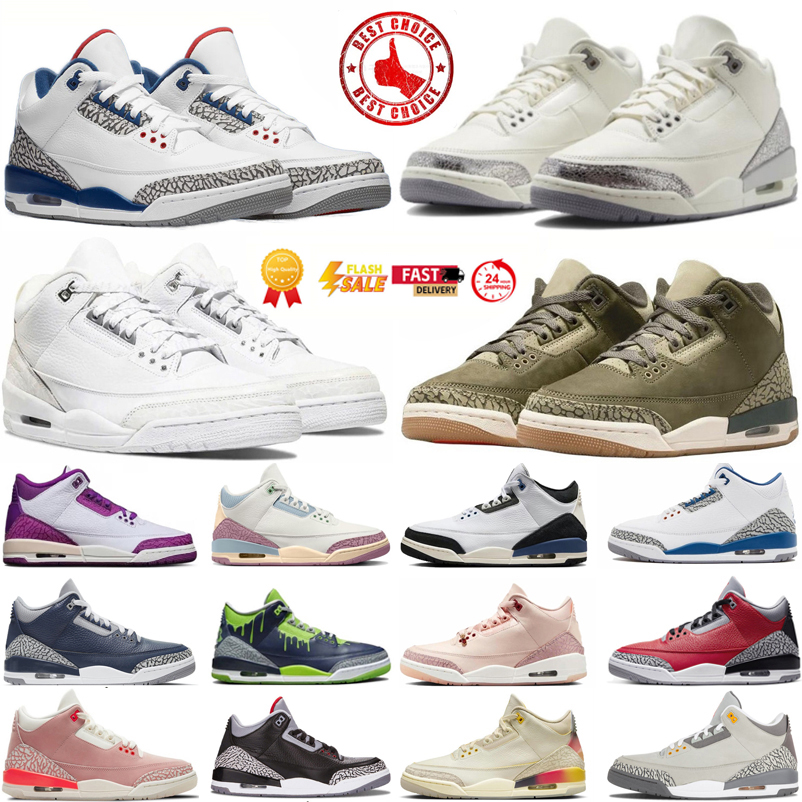 with box 3 3s mens basketball shoes Family Affair True Blue Black Cat Valentines Day Court Purple Starfish men women trainers sports sneakers sneaker