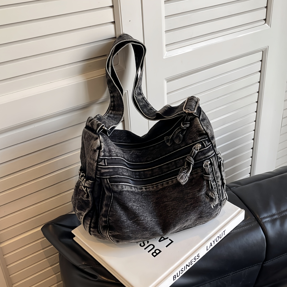 New European American Retro Canvas Shoulder Bag - Women's Stylish Versatile Tote/Crossbody, Casual Travel Designer Bag with Free Shipping