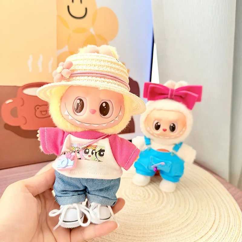 For Labubu Doll Clothes Police Set Summer Tshirt Labubu I II Idol Dolls 1517cm Clothes Sitting Party Accessories DIY Gifts C250919