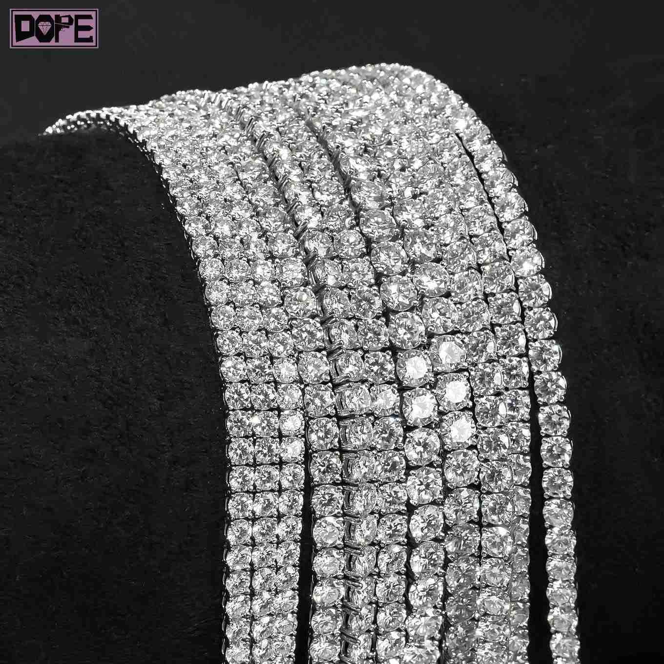 Diamond Jewelry 2mm 3mm Diamond Chain 925 Silver IGI CVD HPHT VVS Lab Grown Diamond Tennis Chain