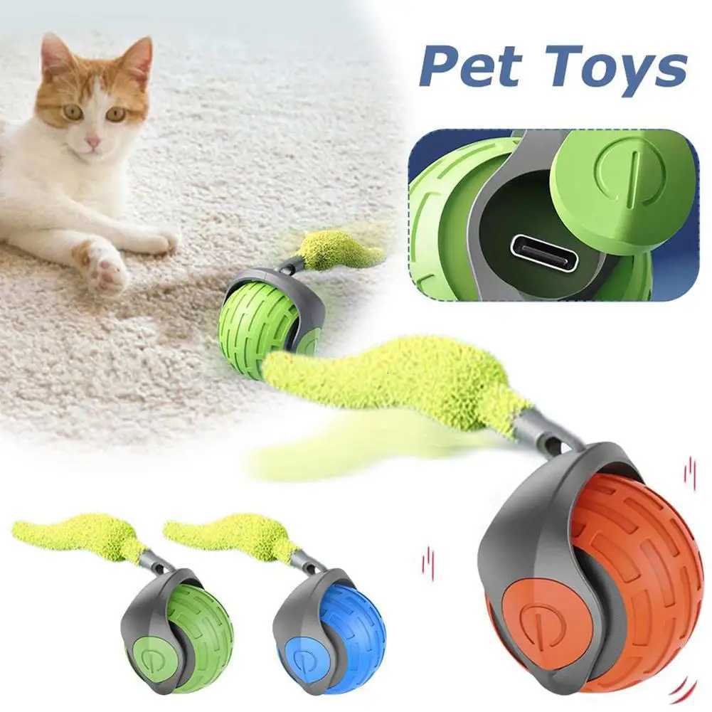 Cat Interactive Ball Rechargeable Smart Pet Electric Toy Automatic Rolling Ball Simulated Tail Dog Cat Training Teaser X250918