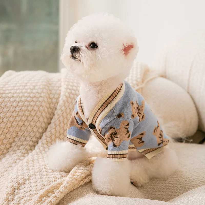 Bichon Cute Bear Sweater Autumn and Winter Warm Dog Clothes Pet Feet Open Shirt Puppy Popular Cartoon Clothes Pet Products S25911
