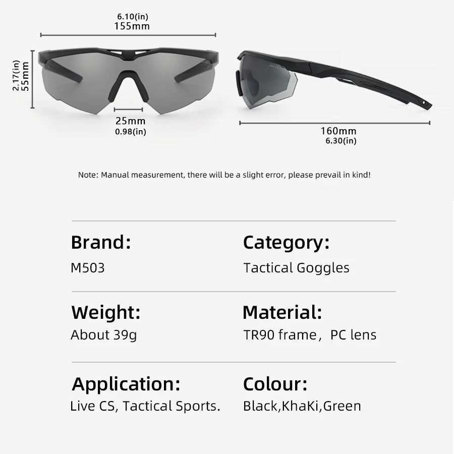 Tactical Goggles Set Windproof Dustproof CS Military Shooting Bulletproof Sunglasses Motorcycle Mountaineering Glasses J250919