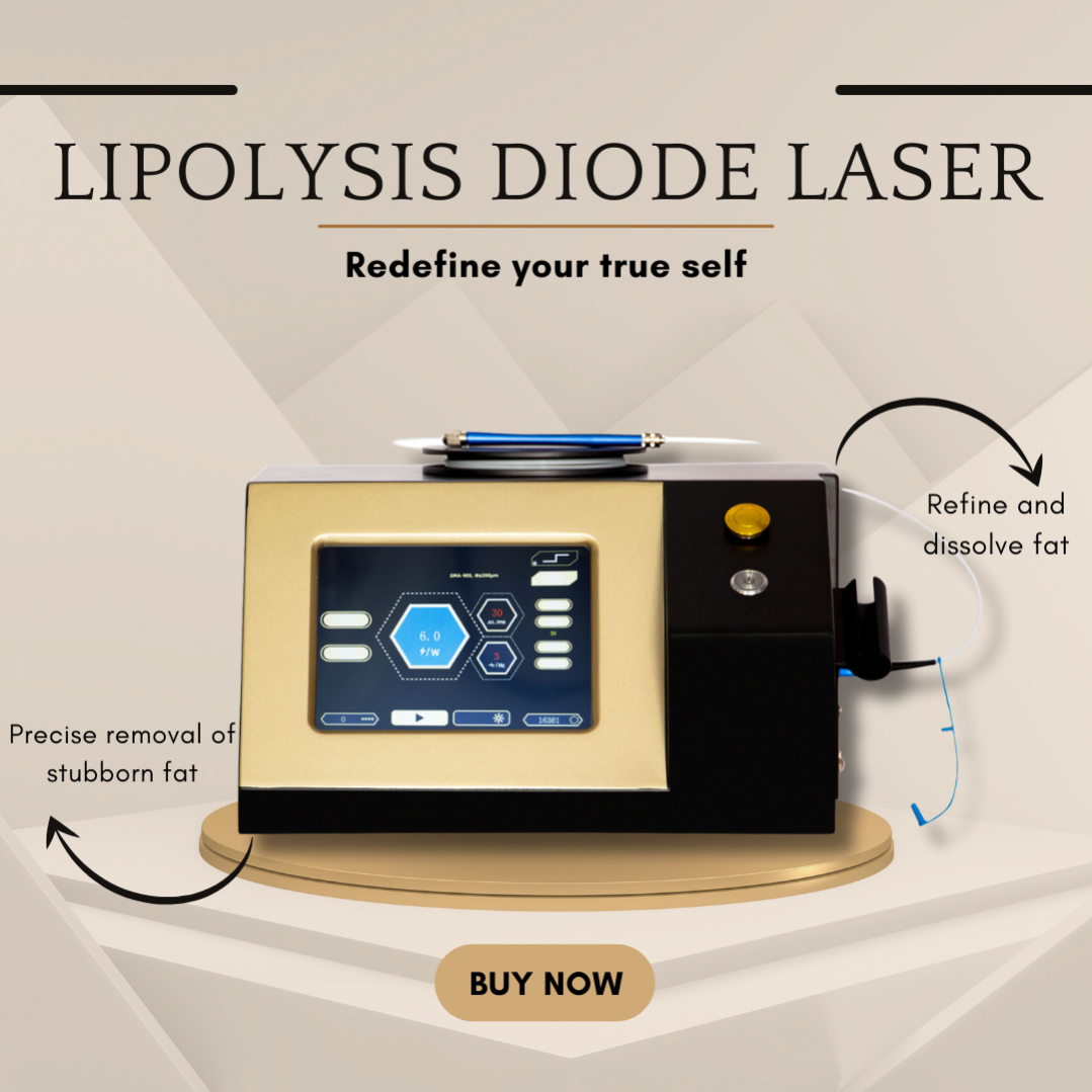Lipolysis 1470nm Diode Laser Fat Removal Body Sculpting Facial Firming Wrinkle Treatment Fat Refinement Skin Tightening Beauty Device