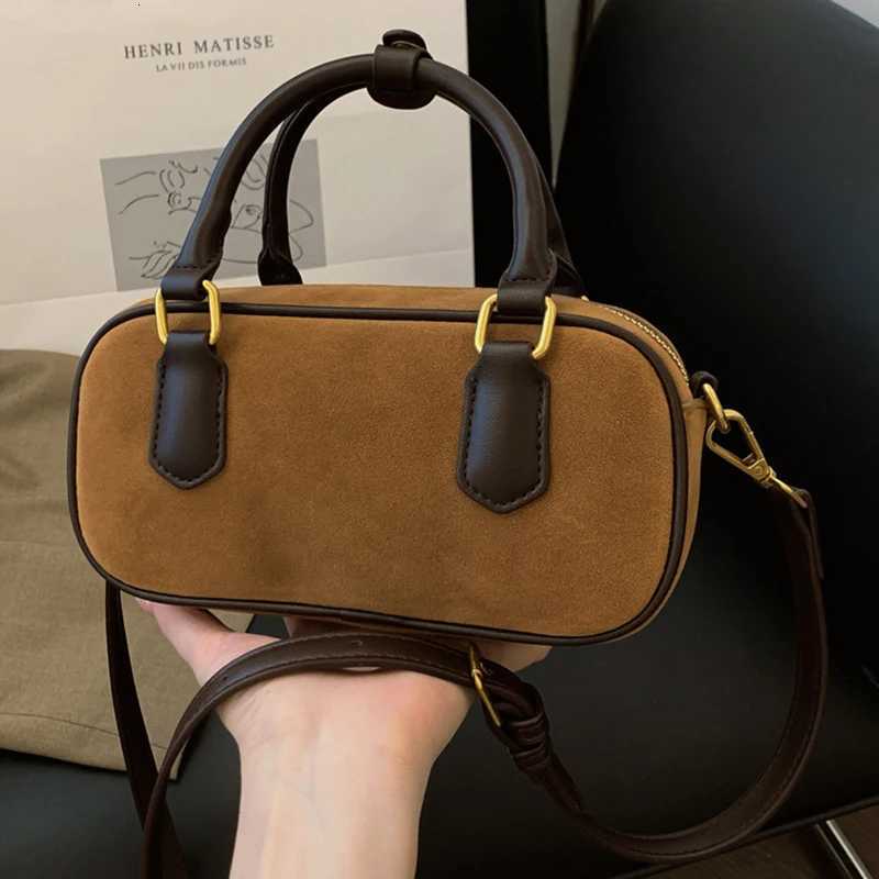 Korean Version Autumn Winter New Retro Frosted Versatile Shoulder Bag Fashion Pillow Bag Womens Bag Boston Leopard HandbagXJ250918