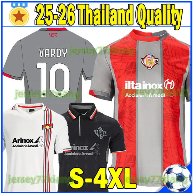 XXXL 4XL 25 26 US Cremonese VARDY Soccer Jerseys DE LUCA VAZQUEZ BONAZZOLI 2025 2026 Grigiorossi VANDEPUTTE T.SANABRIA Football Shirts Gray-reds OKEREKE Men Uniforms