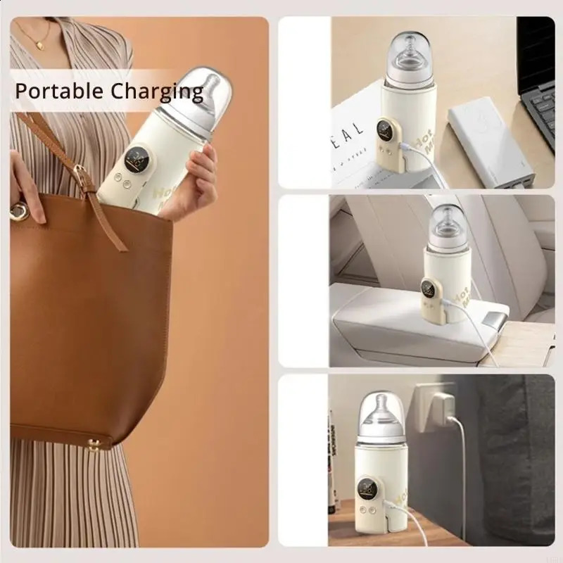 L5BB USB Multifunctional Baby Feeding Bottle Warmer Intelligent Constant Temperature Control Builtin High Capacity Battery 250918