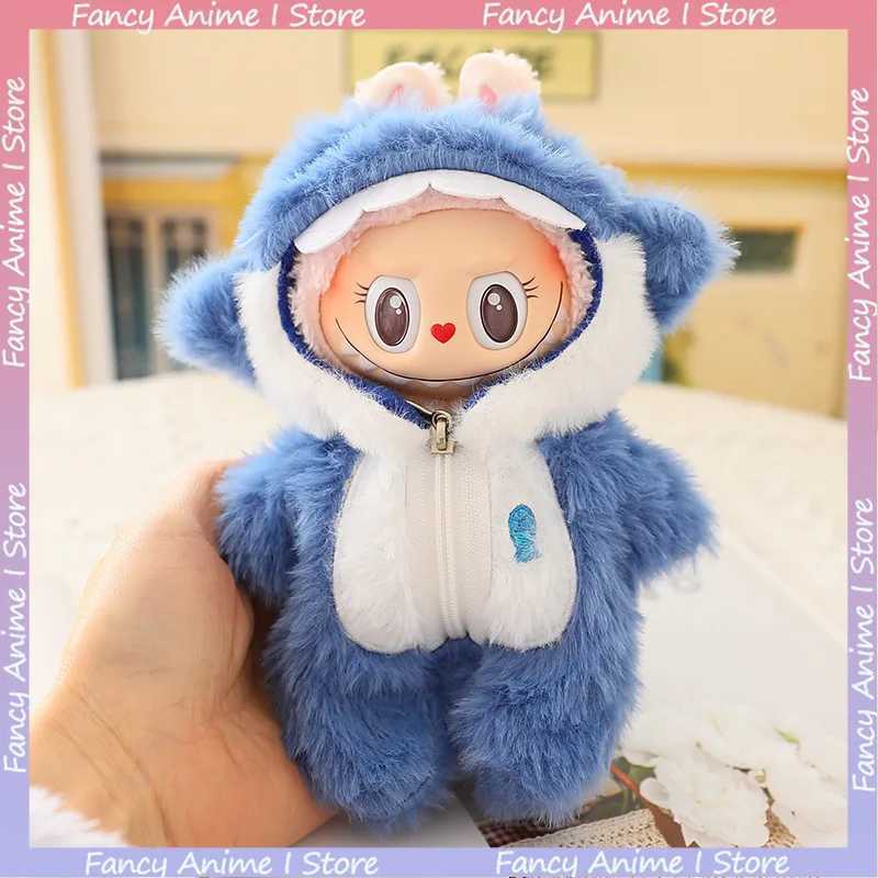 Kawaii Shark Melody Labubu Doll Onesie Plush Dolls Clothes Outfit Accessories for Korea Kpop Exo Labubu Clothing DIY Gifts C250919