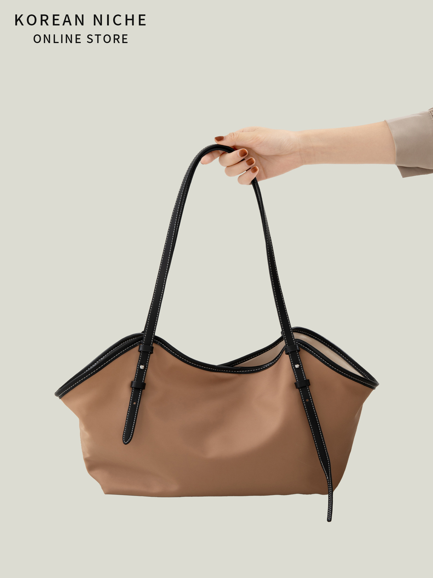 2025 New Simple Versatile Large-Capacity Tote For Women Korean-Style Niche Casual Fashionable Lightweight Commuting Handbag And Shoulder Bag