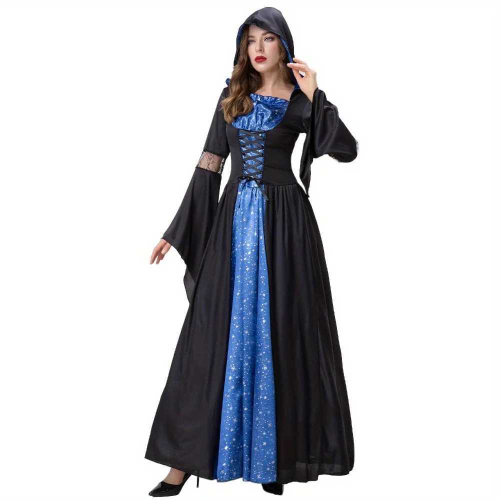 European American Halloween Cosplay Costume Masquerade Witch Grim Reaper RolePlaying Dress L250918