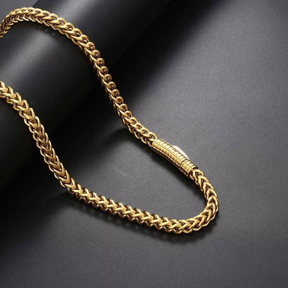 NUOYA Hip Hop Fine Jewelry Cadenas Franco Stainless Steel Chain Franco Chain Gold