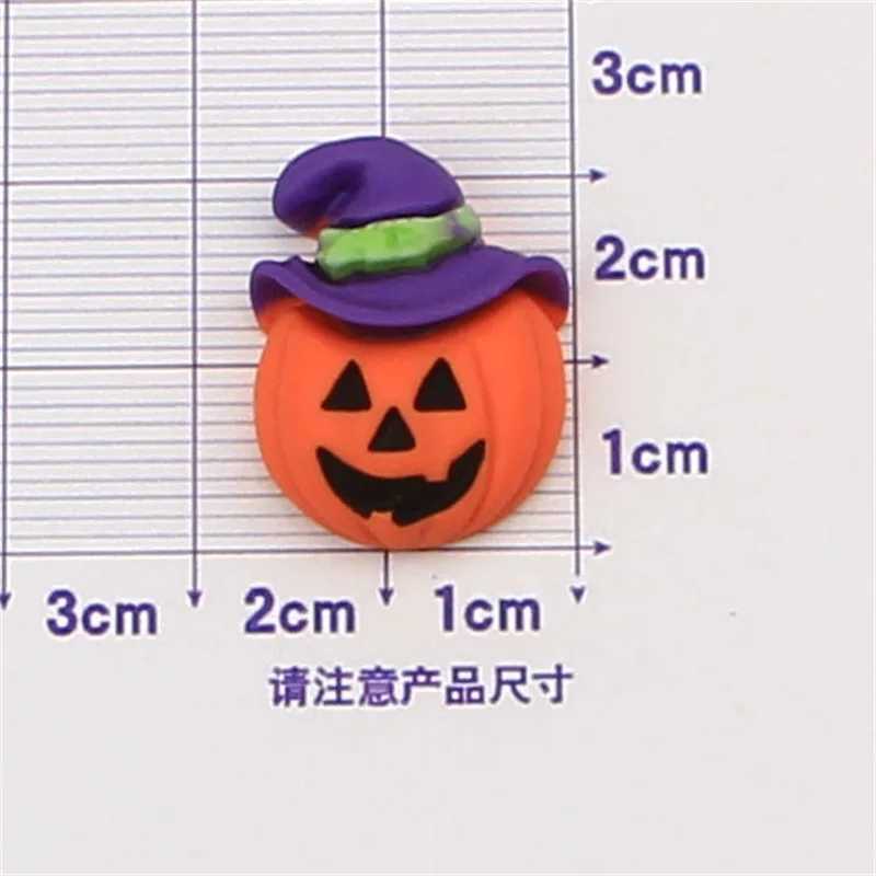 10Pcs Halloween Decoration White Ghost Pumpkin Flatback Resin Scrapbooking DIY Craft Gifts Ornament Accessories C250919