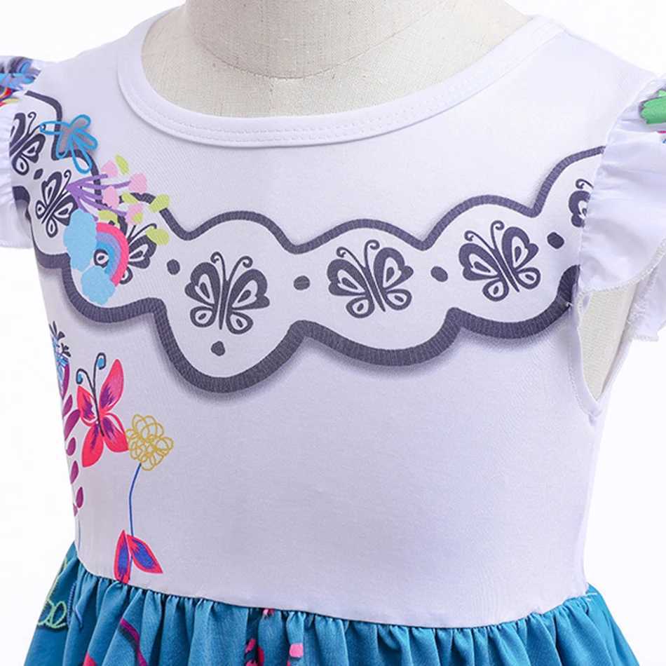 Mirabel Isabela Cosplay Princess Dress Kids Encanto Charm Costume Girls Halloween Childrens Day Birthday Party Holiday Clothes L250918