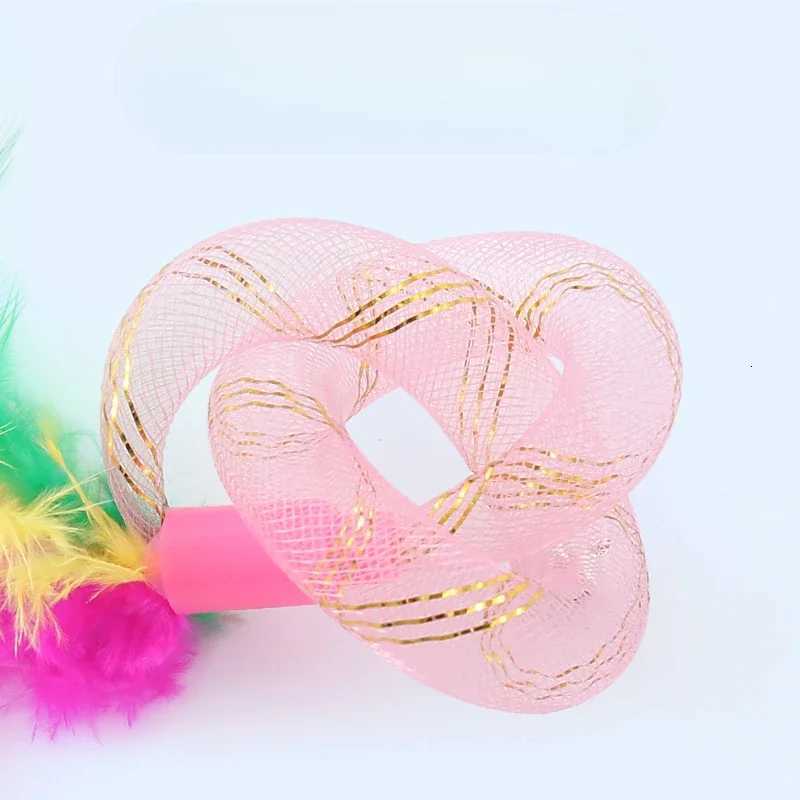 Pet Cat Toy String Tubing with Feather Spring Elastic Toy Pet Supplies Cat Toys Interactive Feather Toys X250918