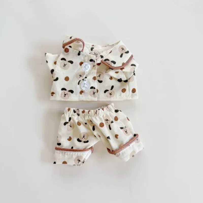 For Labubu clothes Silk Spotted Pajamas Luxe Sleepwear Outfit for 1517cm Labubu with Soft Polka Dot Design Replace accessories C250919