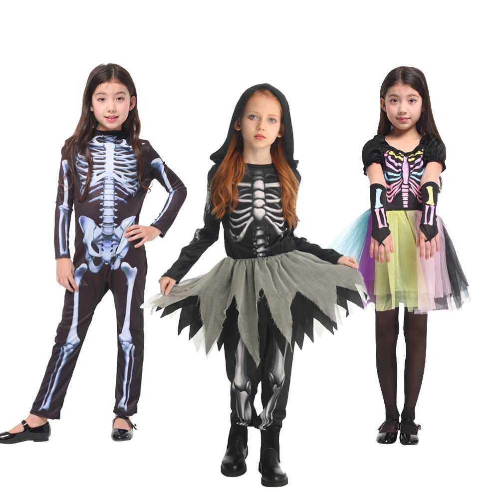 Childrens Skeleton Costume Halloween Theme Costume Available in 3 Styles L250918