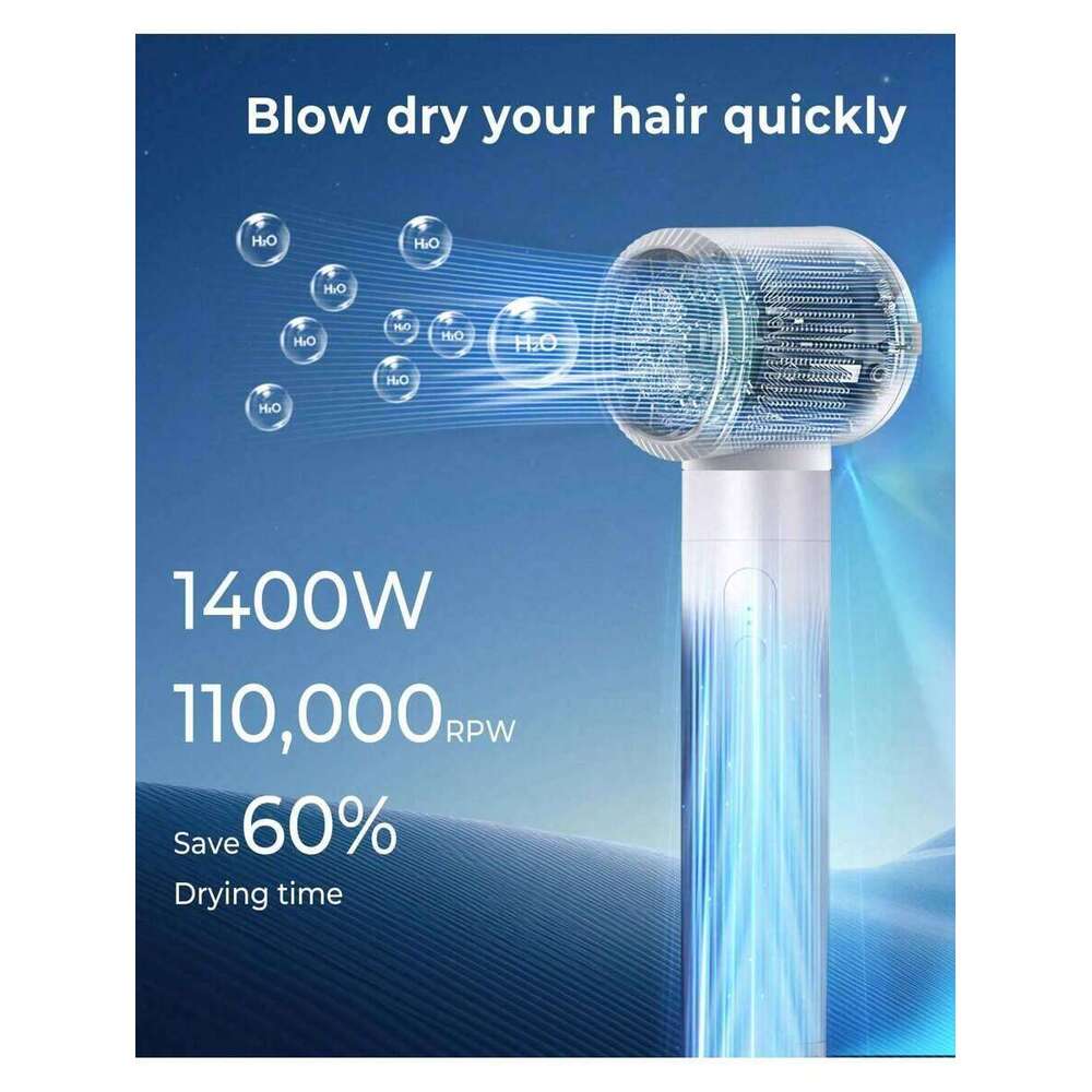 UKLISS Air Style 7-In-1 Upgraded Version 110,000 RPM Styling Brush Quick Dry For Wet Hair, Round Straightening Brush, Automatic Curling Iron, Hair Dry