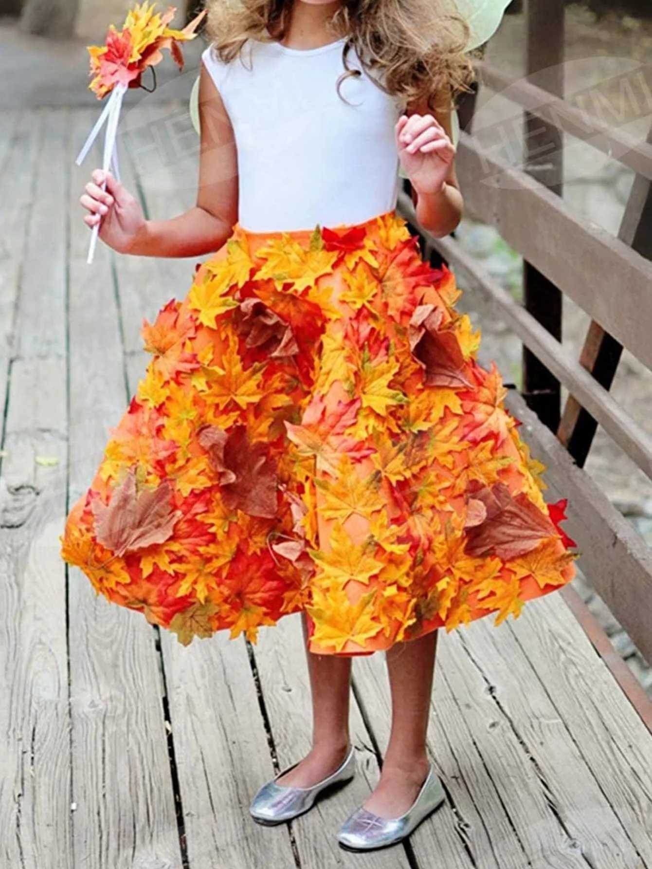 High Quality Silk Maple Leaf Halloween Festival Party Scene Decoration Fall Home Vase Table Wedding Scrapbook Artificial Plants C250919