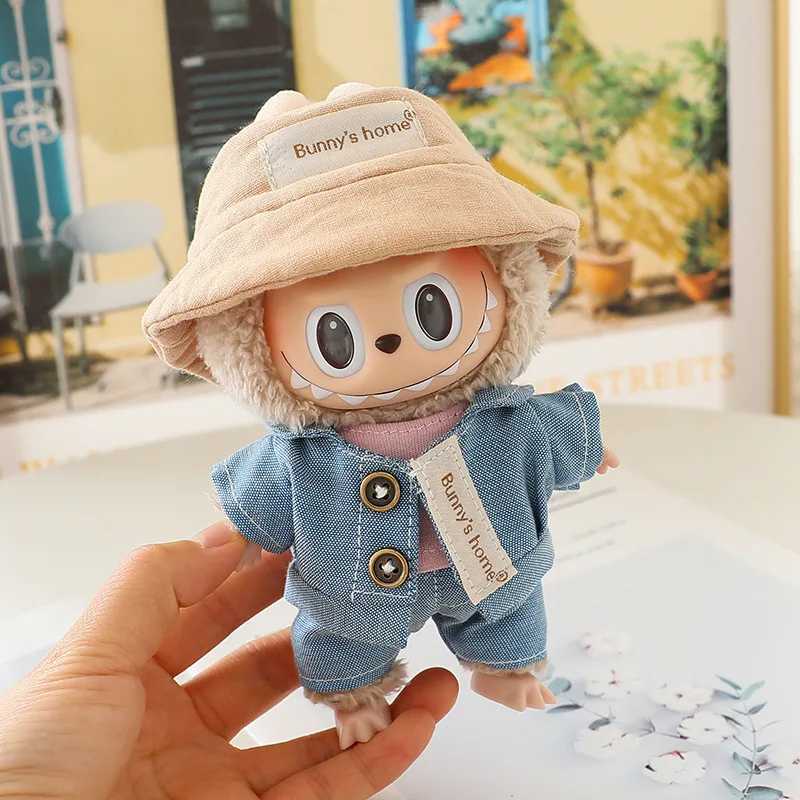 17cm Plush Dolls Clothes The Monster for Labubu Outfit Accessories Clothing DIY Kids Gift Boys Suit Jacket Tshirt 3 Pcs Set C250919