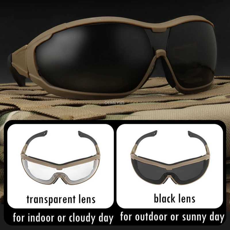 Tactical Glasses Shooting Hiking Eyewear CS Airsoft Safety Protective Goggs Outdoor Sports Sunglasses Y250919