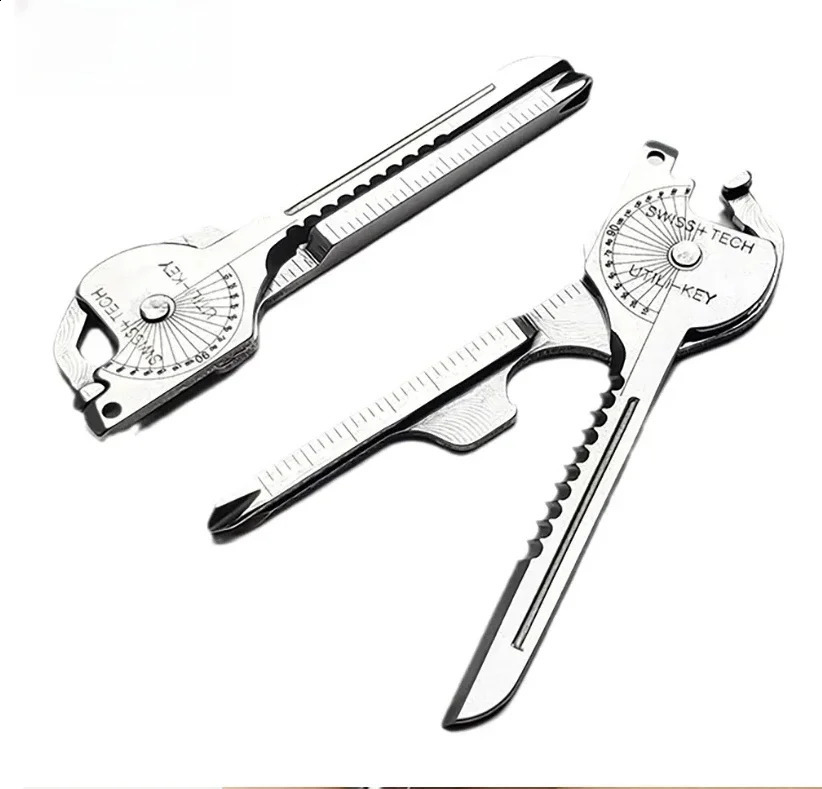 8in1 MultiTool Keychain for Camping Survival Folding Screwdriver Bottle Opener Compact Outdoor Utility Pliers with Key 250918