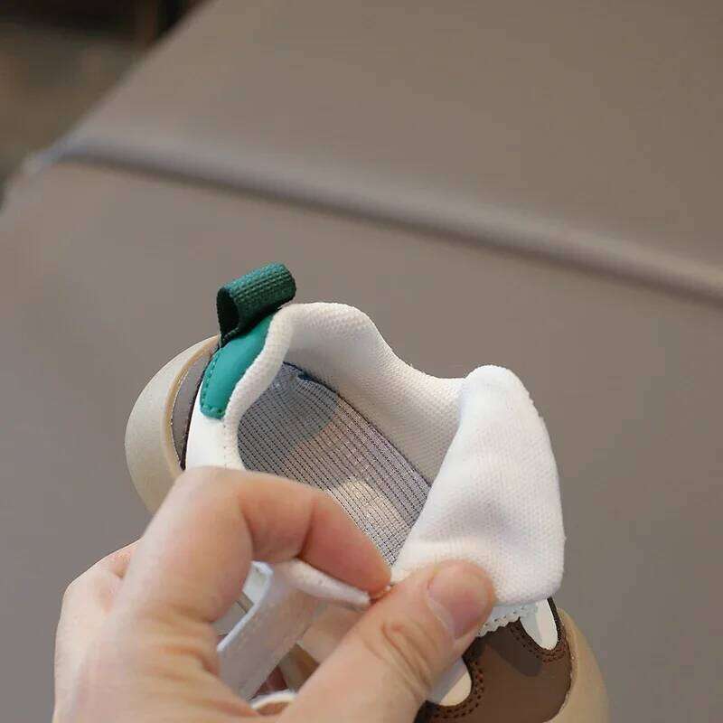 Green Thin Section Soft Bottom Small Children Walking Brown Non-slip Breathable Boys Girls Baby Casual Shoes