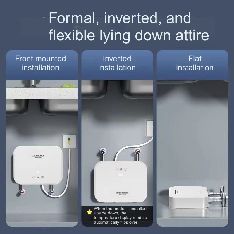 Instant Electric Water Heater, 3s Heating, Constant Temp, Water - Electricity Separation, Safe & Energy - Saving, Free Leakage Protection Switch KQ-CB