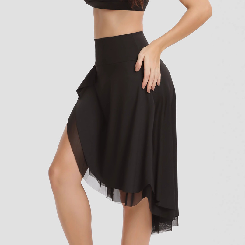 Hot-Selling Irregular High-End Feel Sexy Draped Fashion Half-Length Latin Dance Long Skirt for Women