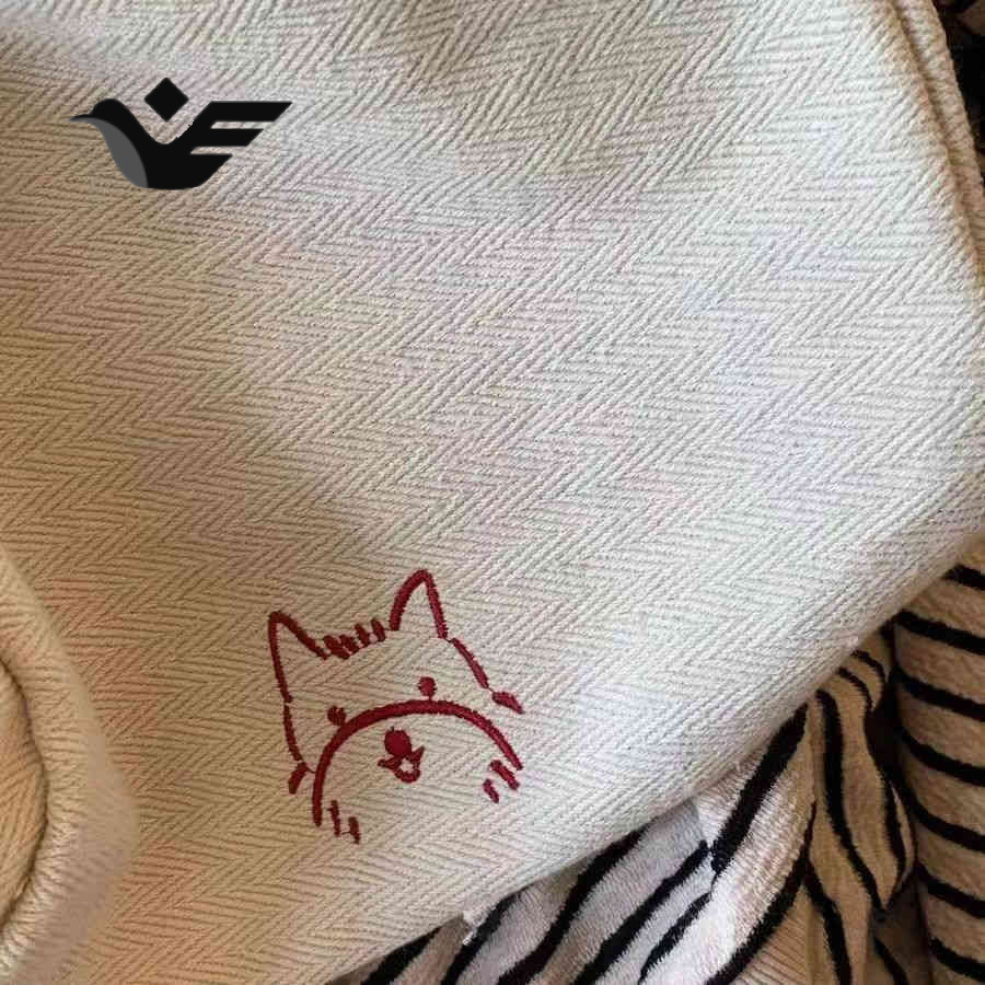 Feiyan Free Shipping New Designer Bag Striped Canvas Bag Niche Embroidery Large Capacity Lazy Style Tote Bag Casual Shopping Cloth Bag