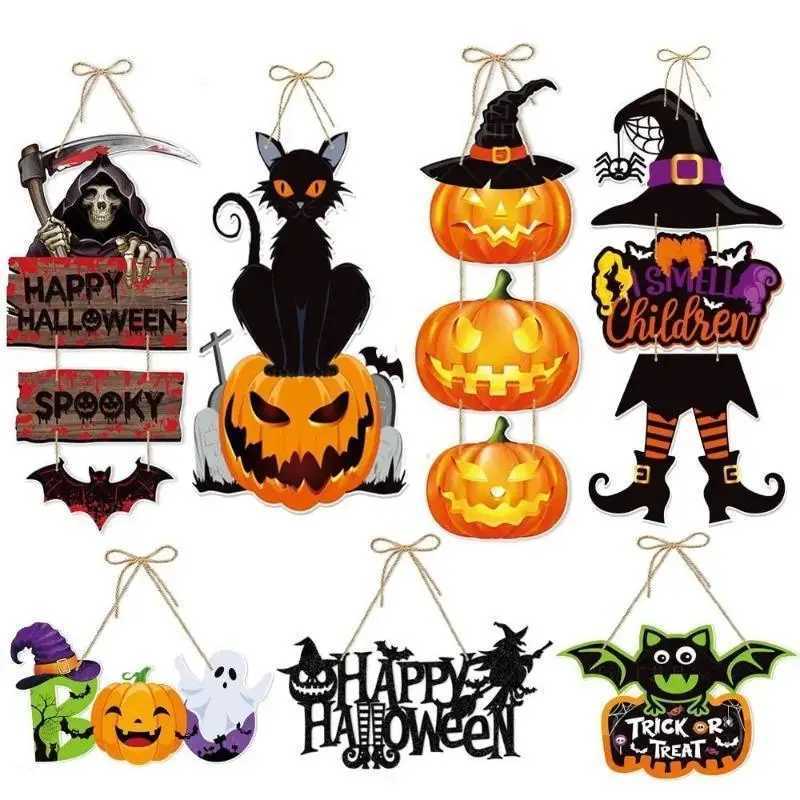 Halloween Decoration Door Hanging Pumpkin Bat Hanging Decoration Halloween Party Decoration Ghost Witch Halloween Door Hanging C250919