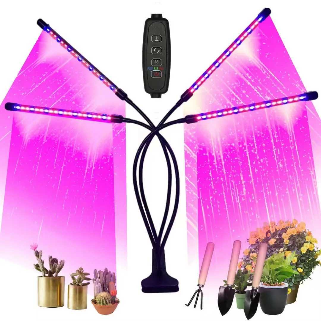 USB LED Plant Grow Light Indoor Garden 10 Dimmable Levels Grow Light Full Spectrum Timer Setting Hydroponic Greenhouse 3H9H12H C250919