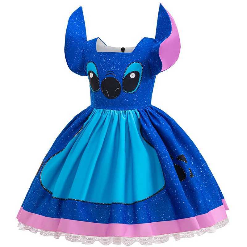 2025 LiloStitch Movie Inspired Role Play Costume Stitch Dress 626 Expriment Princess Frock Halloween Girls Cosplay L250918