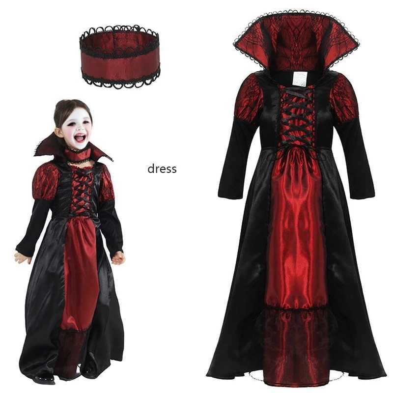 Boys and Girls Cosplay Costumes Ghost Bride Gothic Dress Halloween Party Red Vampires Clothes Masquerade Dresses Holiday Gifts L250918