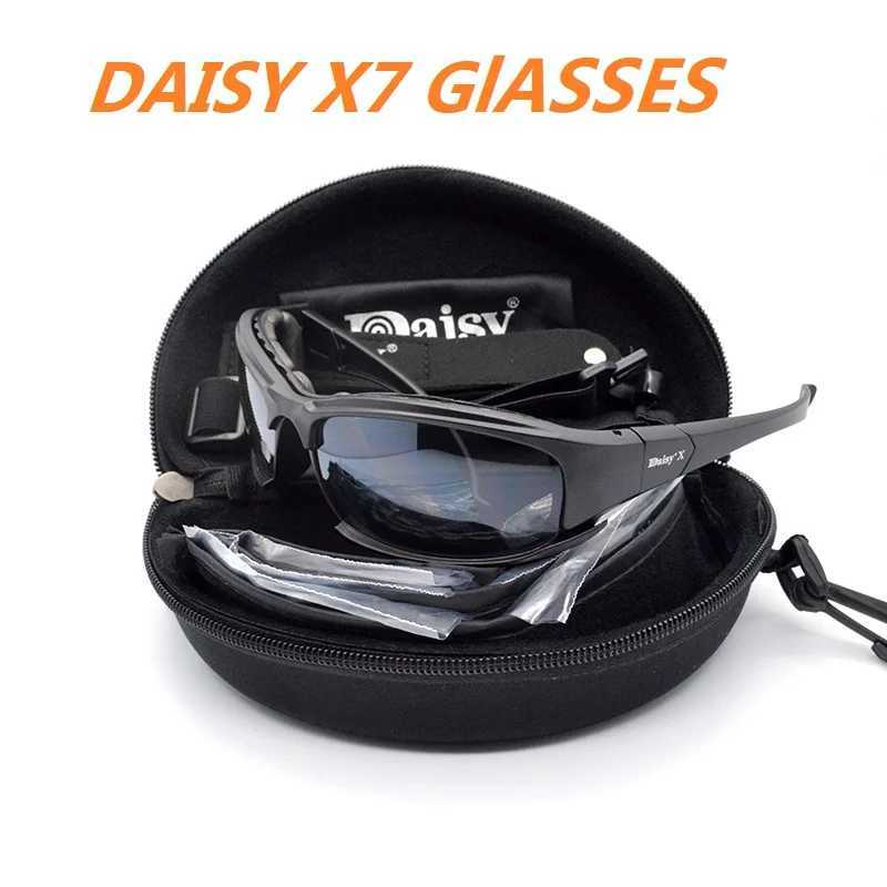 Outdoor Eyewear Tactical Airsoft Daisy X7 Glasses Polarized Men Army Shooting Goggles Camping Hiking Cycling Sunglasses 4 Lens J250919