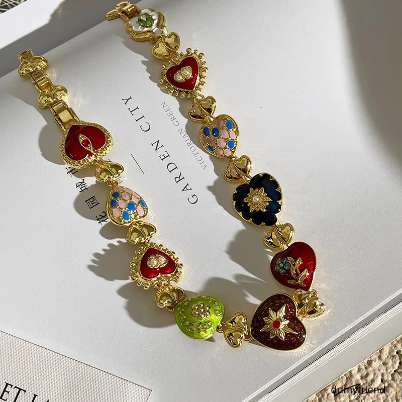 Exaggerated Large Thick Metal Decoration Necklace Womens Fashion Ins Short Clavicle Flash Dia Splicing Sweater Chain 250728 ddmyfriend