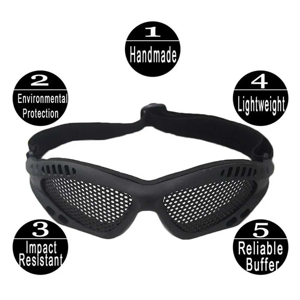 1PC Outdoor Eye Protective Comfortable Safety Glasses Goggles Anti Fog with Metal MeshPC Len for Paintball J250919