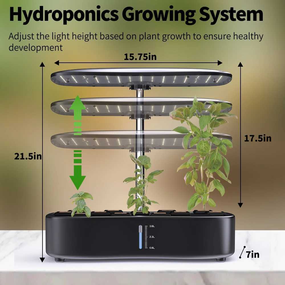 Indoor Garden Hydroponics Growing System Full Spectrum LED Plant Grow Light Smart Autopot Timer Cultivation Growbox For Home C250919