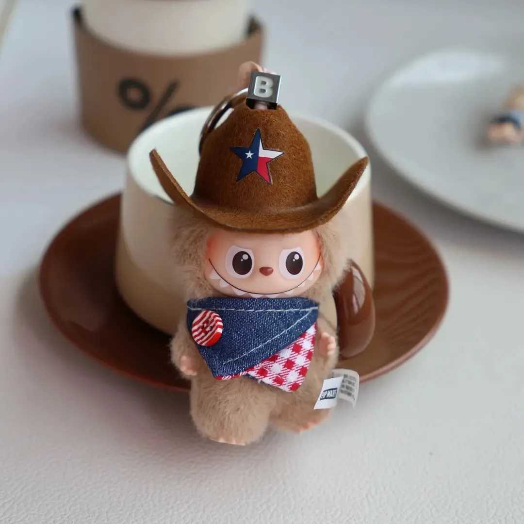 Ropa Labubu Cowboy Set Hat Bib For 105cm Labubu 40 The Monsters Pin for Love Series Doll Clothes Outfit Accessories C250919