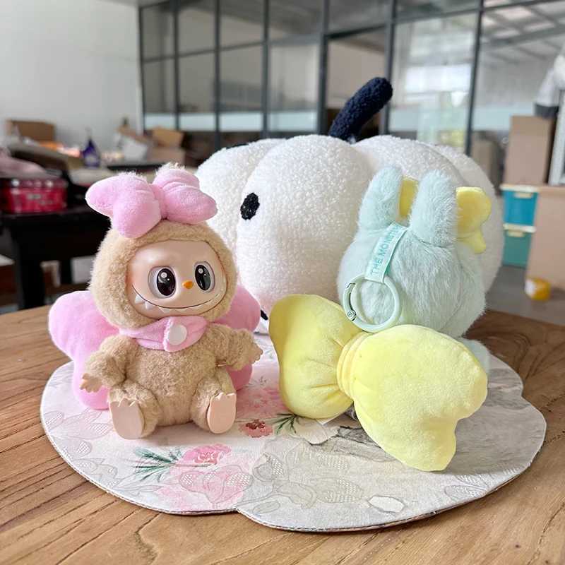 New corduroy For Labubu Doll Clothing Set 17cm Clothes DIY Accessories Sitting Party Big Bow Party Games Toys Christmas Gifts C250919