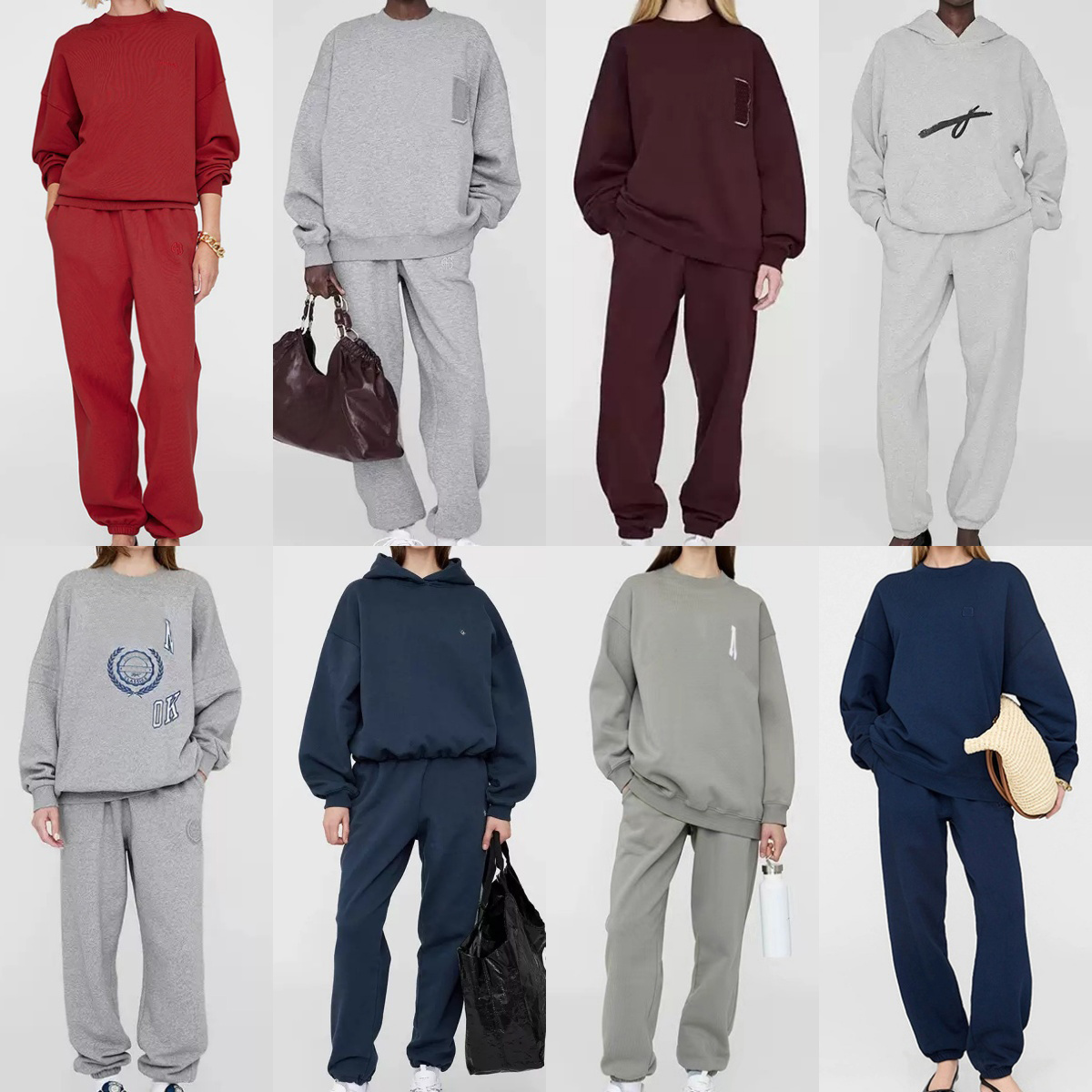 Women Designer Sweatshirts Cotton Tracksuits Pullover Classic Letter Embroidery Letter Inside Fleece Crew Neck Sweater Long Sleeves Hoodie Sport Pants