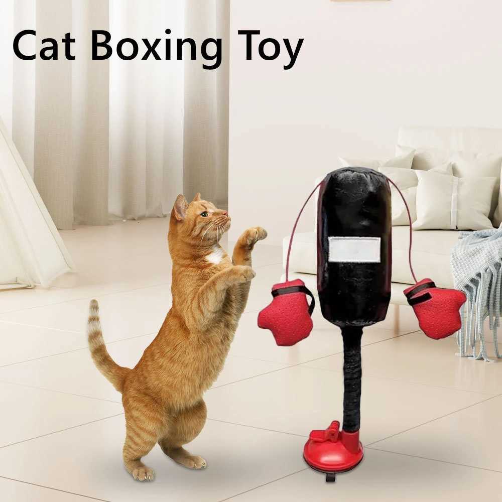 Cat Boxing Toy Interactive Game Teaser Boxing Toys Cats Punching Bag Creativity Home Portable Pet Dog Training Tools Mini Gym X250918