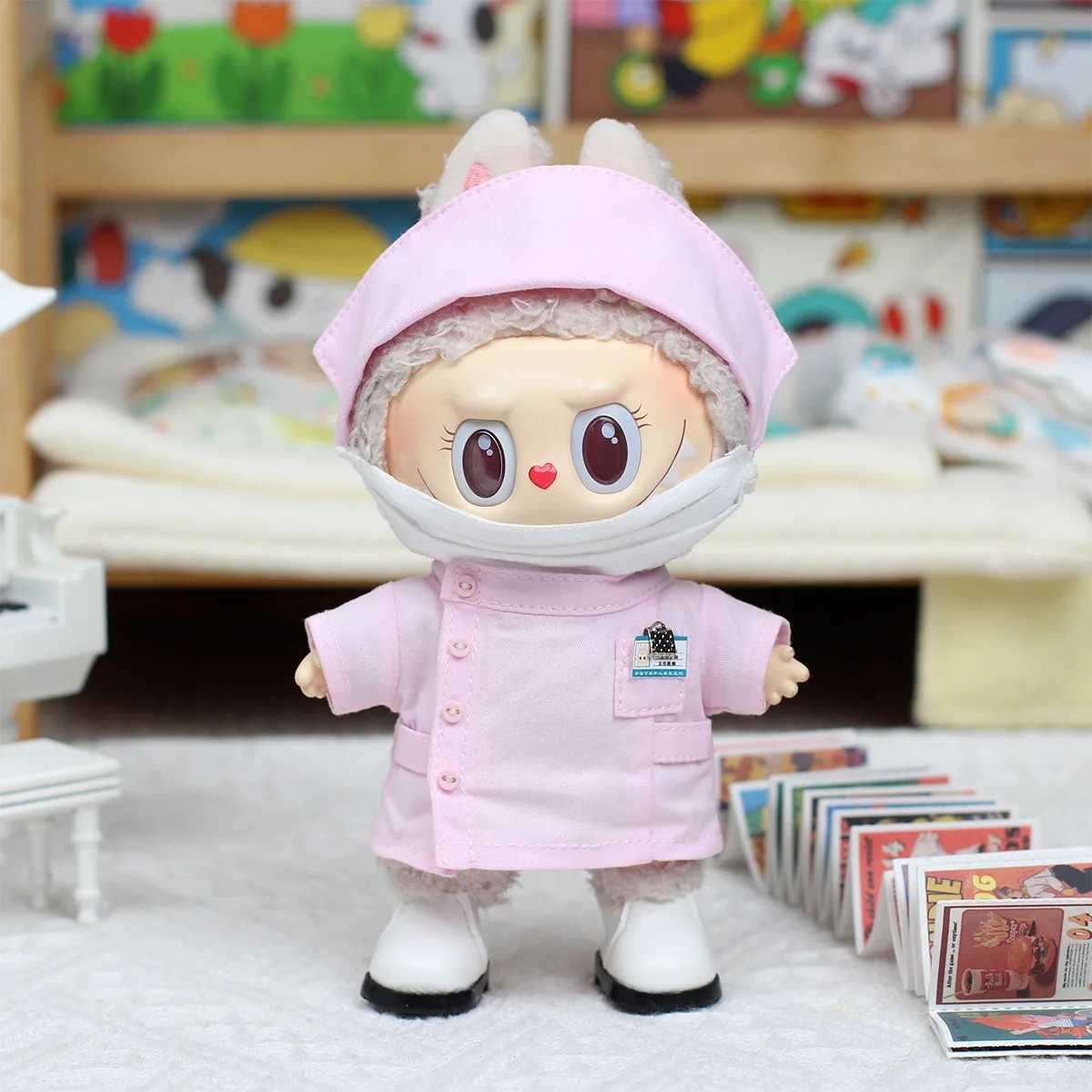 For 17cm Labuabu Clothes Doctor Uniform Set Nurse clothing gift C250919