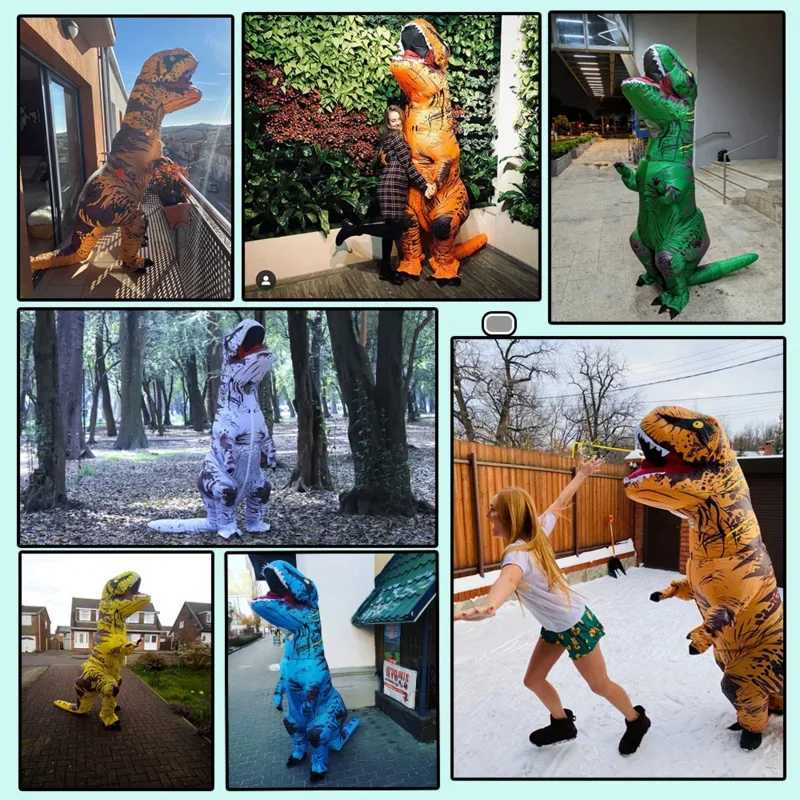 Hot TREX Dinosaur Inflatable Party Cosplay Costumes Fancy Mascot Anime Halloween Costume For Adult Kids Dino Cartoo MN1 L250918