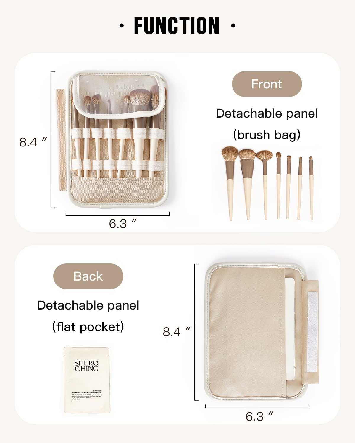 Portable Travel Cosmetic Bag Large Capacity Women's Makeup Bag Waterproof Portable Storage Pouch Flat-Laying Toiletry Bag Printed Design Cosmetic