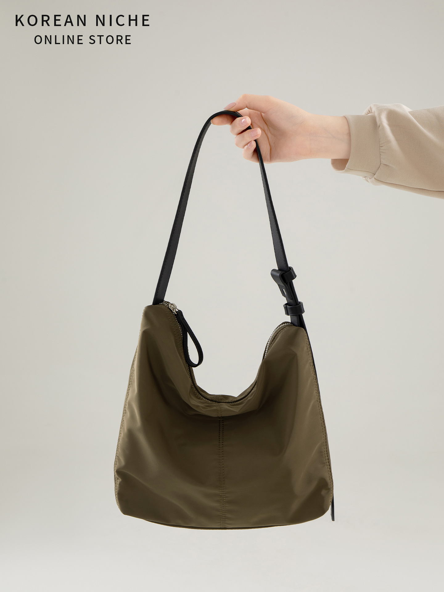 Large-Capacity Nylon Tote New Style Fresh Casual Versatile Single-Shoulder Suitable For Class And Commuting Crossbody Dumpling Bag