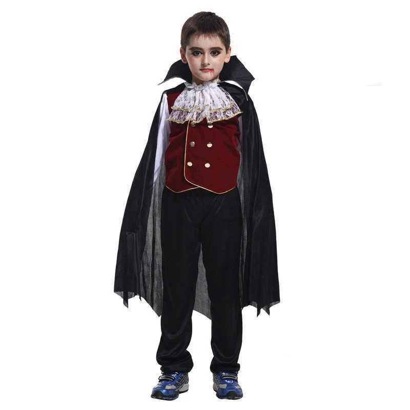 Child Noble Count Dracula Costume Gothic Victorian Vampire Costumes for Boys Halloween Purim Party Carnival Cosplay Umorden L250918