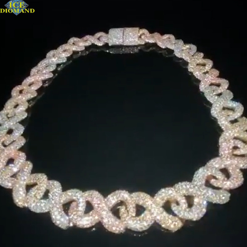 Diamond Tester 16MM VVS Moissanite Cuban Necklace Pass FaMoissaniteory Price S925 Hip Hop Jewelry